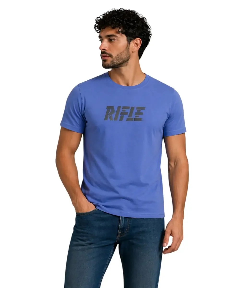 Φωτογραφία προϊόντος: Rifle- Ανδρικό T-shirt RFT001-AZZURR Γαλάζιο