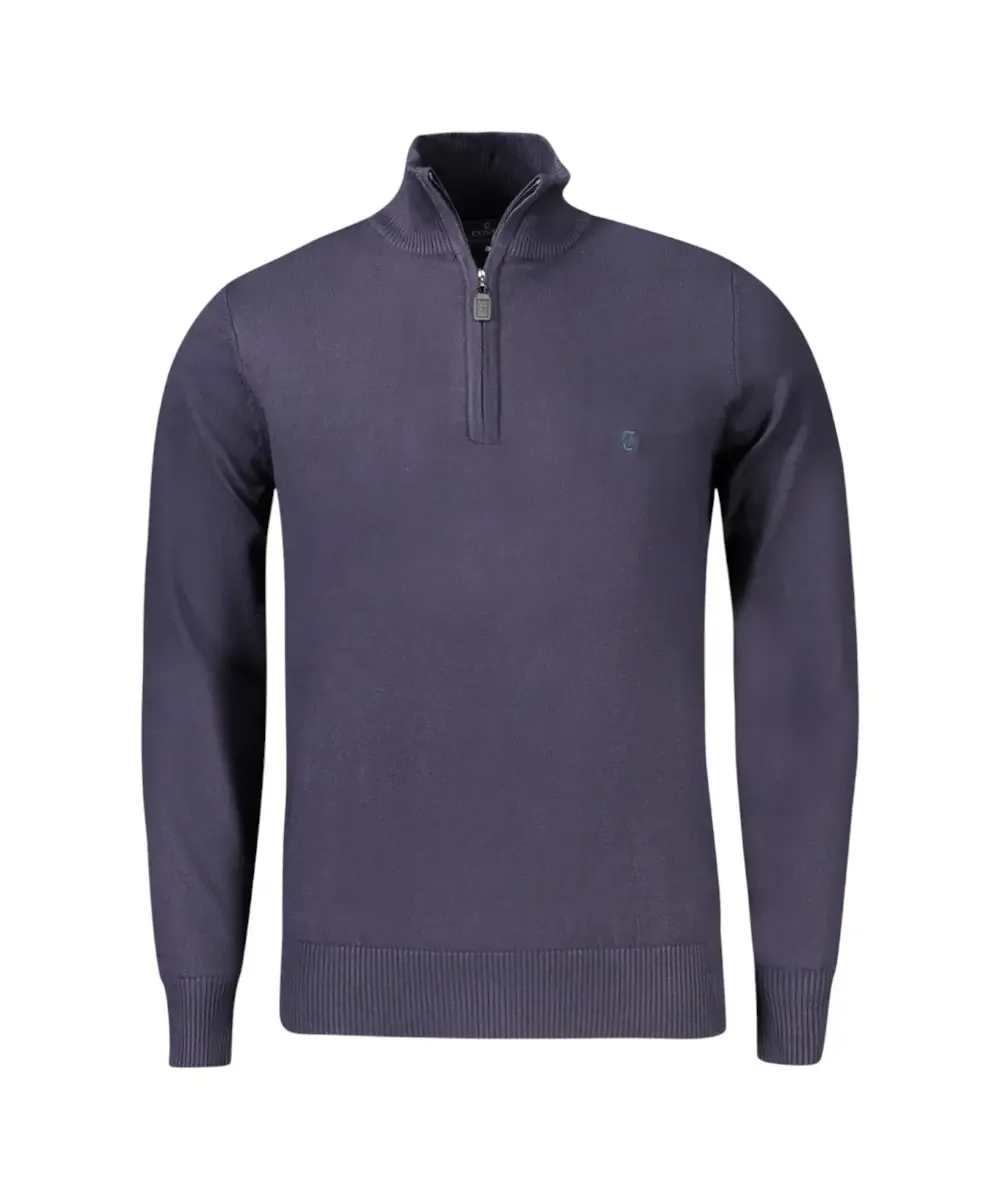 Φωτογραφία προϊόντος: Coveri Moving - Ανδρικό Πουλόβερ Half Zip TR1722-BLU Μπλε