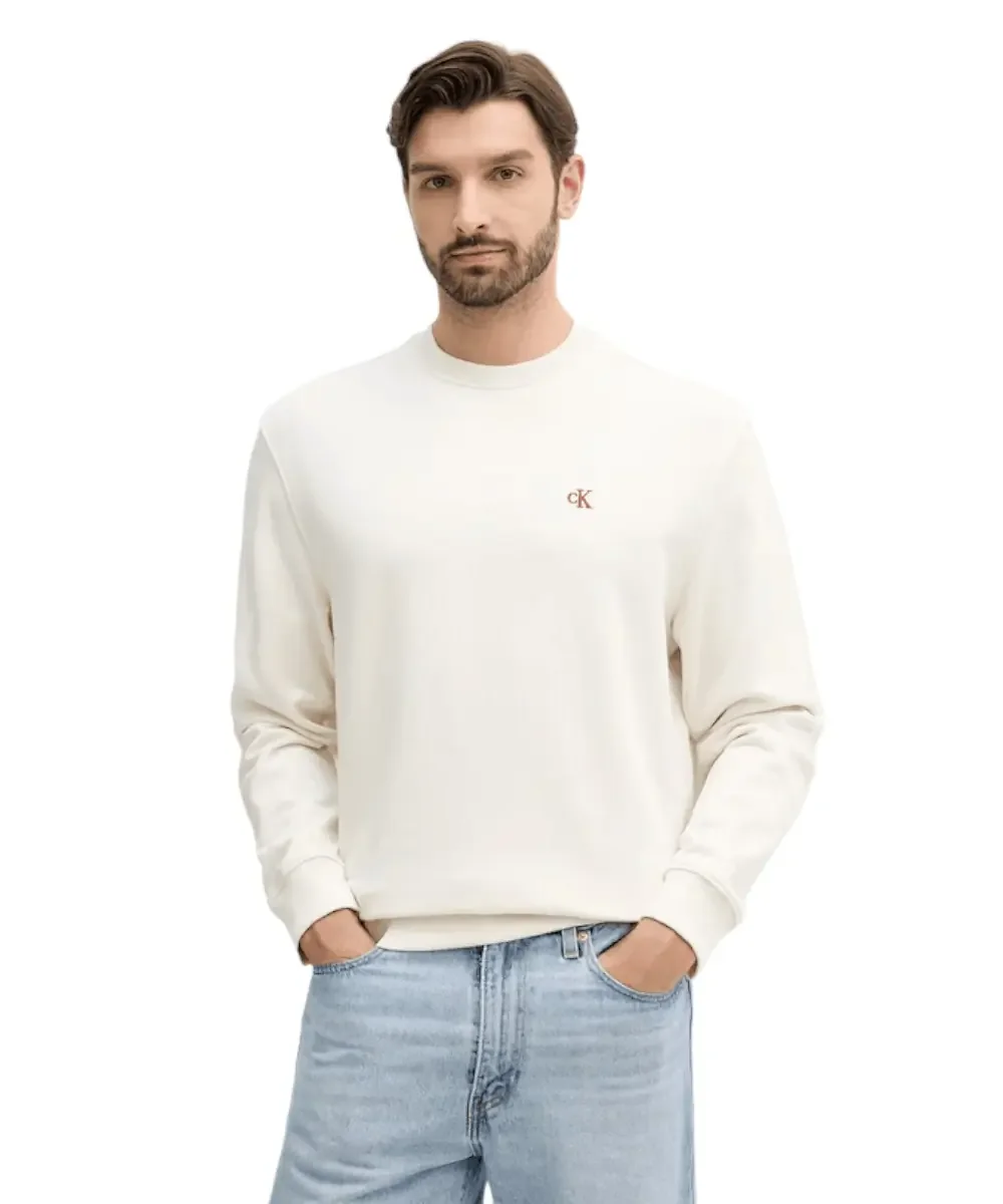 Φωτογραφία προϊόντος: Calvin Klein - Ανδρικό Φούτερ 350Terry Monogram Regular Fit LV04RC296G-YAS Εκρού