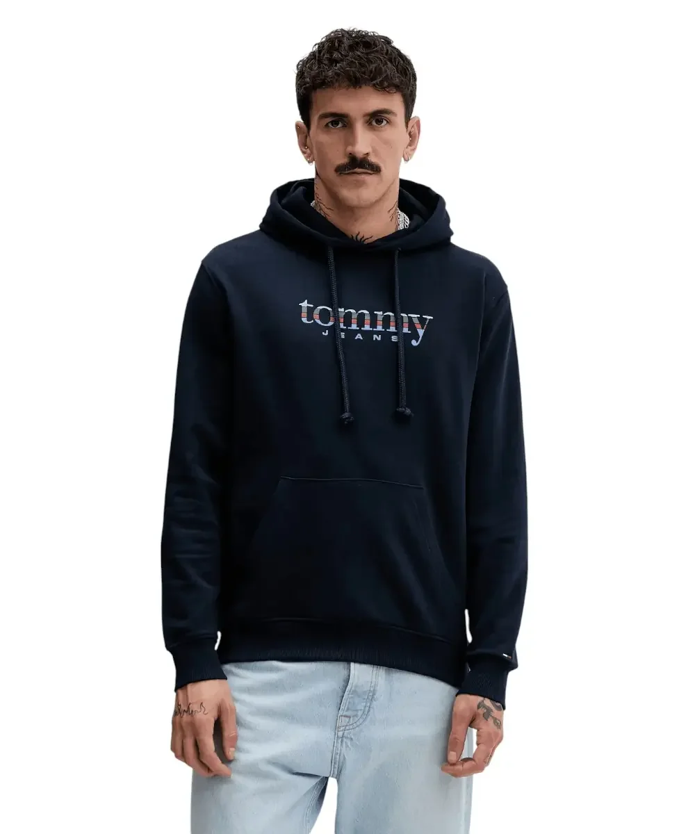 Φωτογραφία προϊόντος: Tommy Hilfiger - Ανδρικό Φούτερ με Κουκούλα Terry DM0DM22642-C1G Μπλε Σκούρο