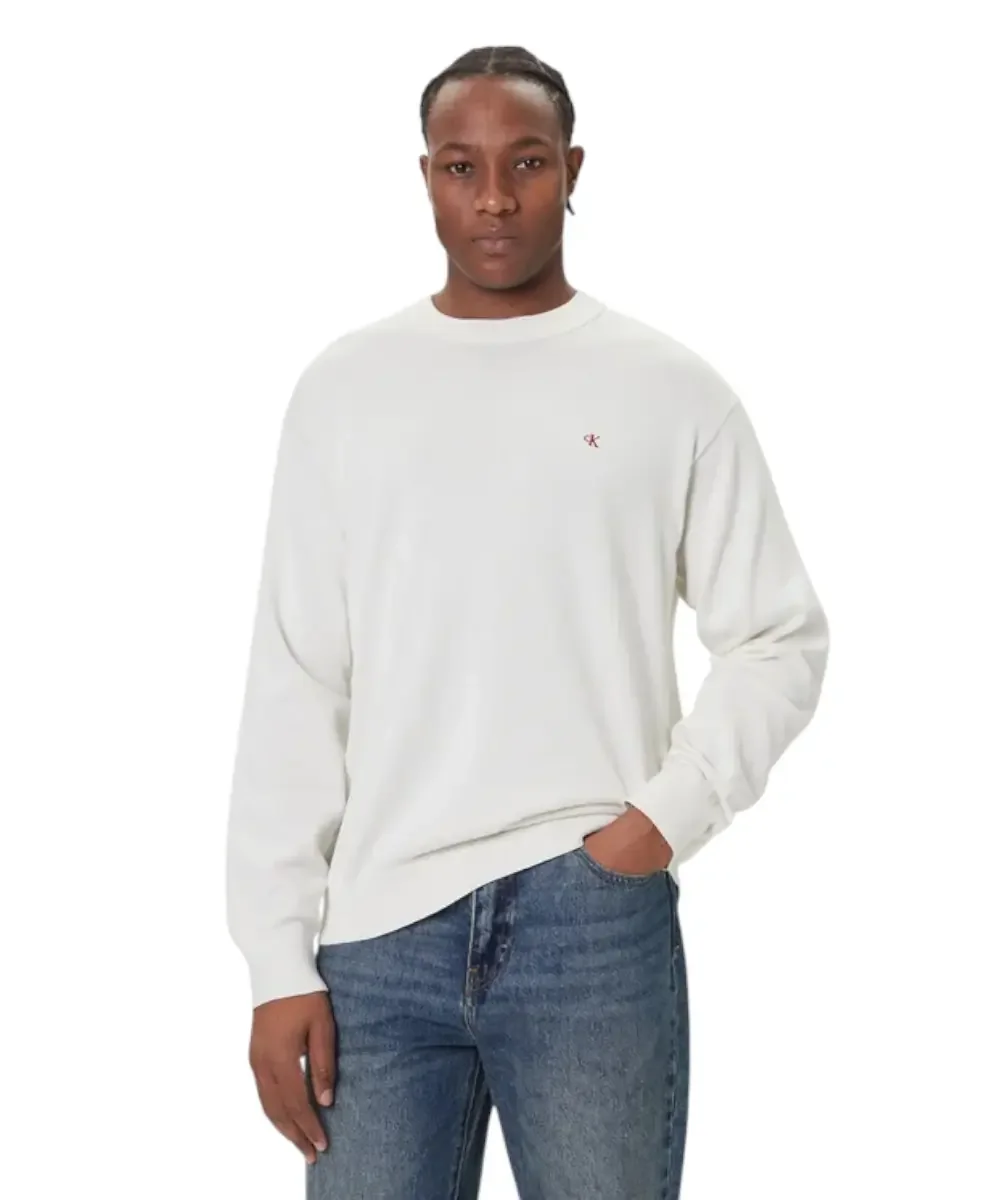 Φωτογραφία προϊόντος: Calvin Klein - Ανδρικό Πουλόβερ Crewneck Monogram Relaxed Fit LV04RC309G-YAS Εκρού