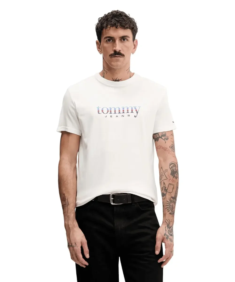 Φωτογραφία προϊόντος: Tommy Hilfiger - Ανδρικό T-Shirt Entry Dna Slim Fit DM0DM22333-YBH Λευκό