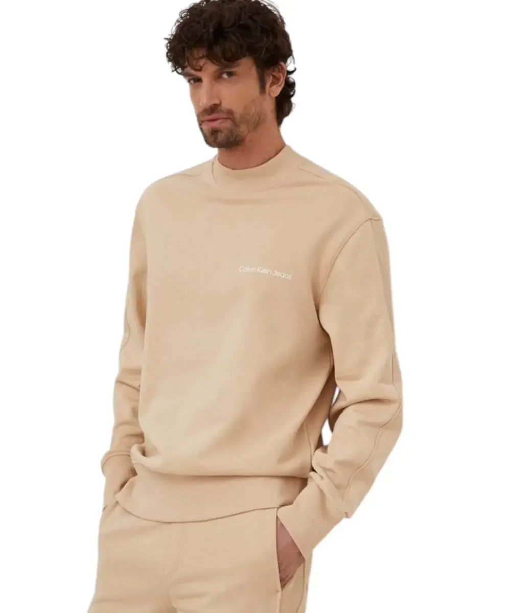 Φωτογραφία προϊόντος: Calvin Klein - Ανδρικό Φούτερ Institutional Regular Fit J30J324621-AAT Μπεζ