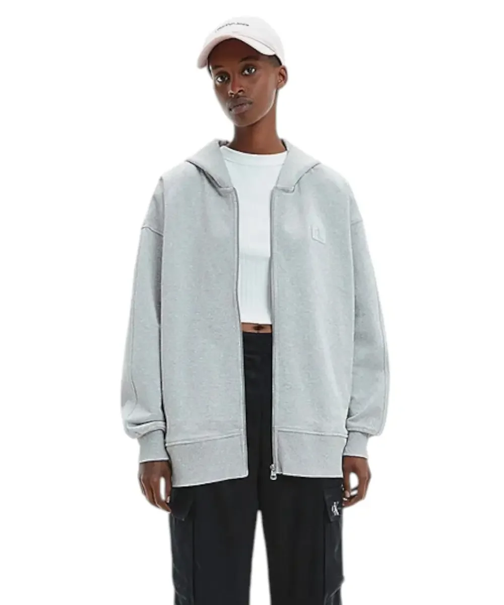 Φωτογραφία προϊόντος: Calvin Klein - Γυναικείο Φούτερ Zip Detail Logo Regular Fit J20J219756-P01 Γκρι