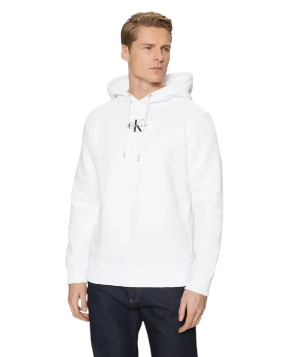 Φωτογραφία προϊόντος: Calvin Klein - Ανδρικό Φούτερ με Κουκούλα Regular Fit J30J323749-YAF Λευκό