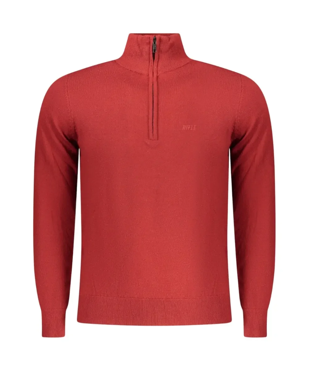 Φωτογραφία προϊόντος: Rifle Jeans - Ανδρικό Πουλόβερ Half Zip Regular Fit RFTR072-RED Κόκκινο