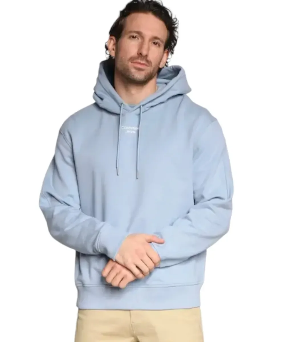 Φωτογραφία προϊόντος: Calvin Klein - Ανδρικό Φούτερ με Κουκούλα J30J320604-DAR Γαλάζιο