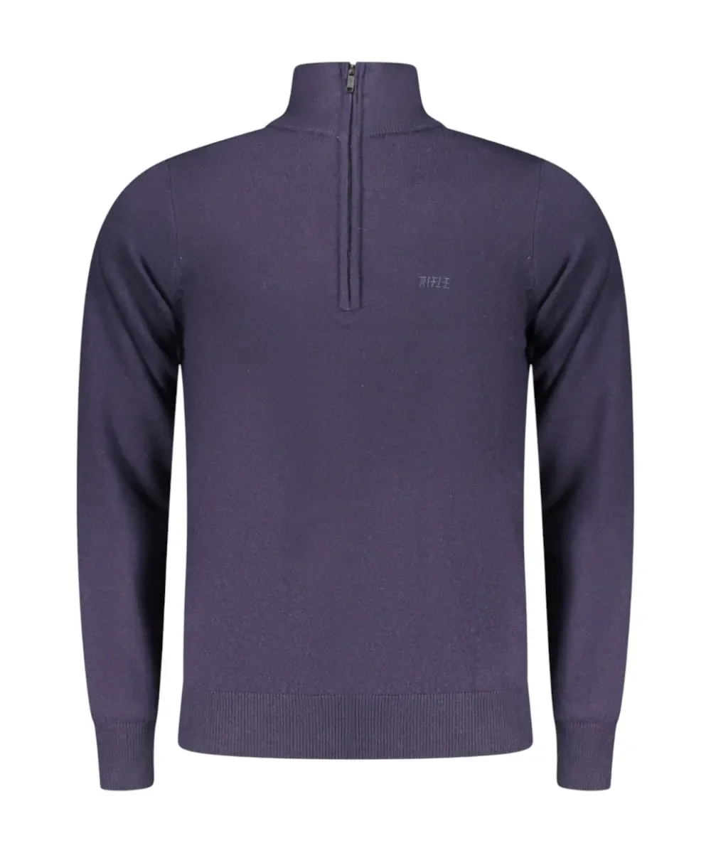 Φωτογραφία προϊόντος: Rifle Jeans - Ανδρικό Πουλόβερ Half Zip Regular Fit RFTR072-BLU Μπλε Σκούρο