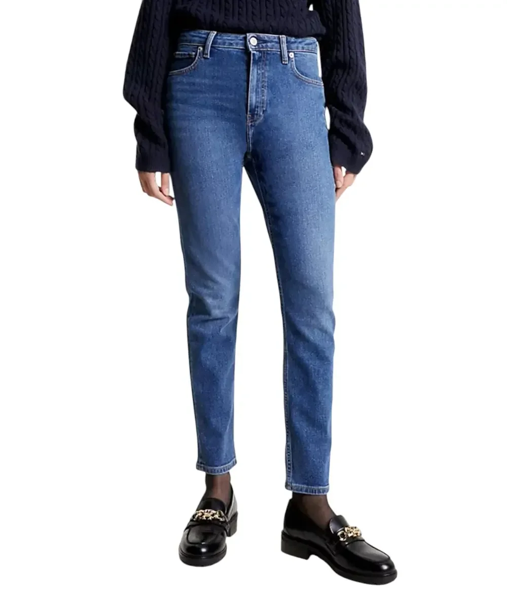 Φωτογραφία προϊόντος: Tommy Hilfiger - Γυναικείο Jean Th Jane High Waist Slim Cigarette Fit WW0WW39617-1A5 Μπλε