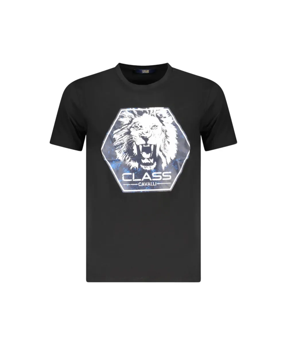 Φωτογραφία προϊόντος: Cavalli Class - Ανδρική Μπλούζα T-Shirt Κοντομάνικη Short Sleeve TXT60PJD060-05051 Μαύρο