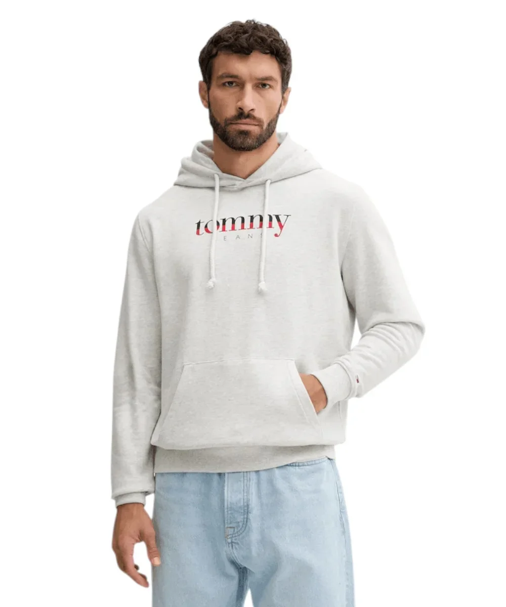 Φωτογραφία προϊόντος: Tommy Hilfiger - Ανδρικό Φούτερ Logo Drawstring Terry Hoodie Regular Fit DM0DM22113-P09 Γκρι