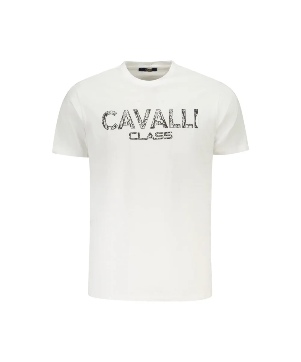 Φωτογραφία προϊόντος: Cavalli Class - Ανδρική Μπλούζα T-Shirt Κοντομάνικη Regular Fit TXT61GJD060-00533 Λευκό