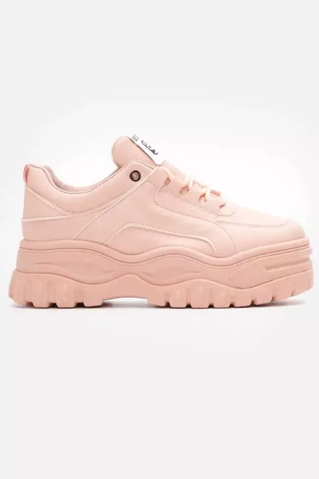 Φωτογραφία προϊόντος: Luigi - Γυναικεία Sneakers Μονόχρωμα με Τρακτερωτή Σόλα 3868107 Ροζ
