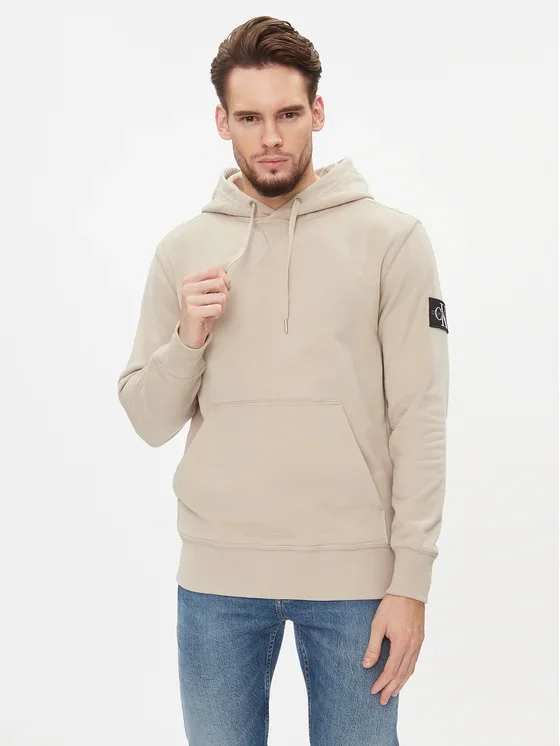 Φωτογραφία προϊόντος: Calvin Klein - Ανδρικό Φούτερ με Κουκούλα J30J323430-PED Εκρού