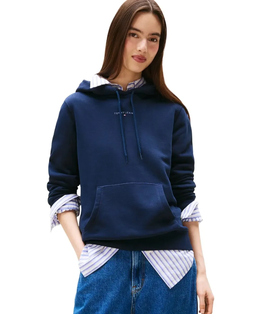 Φωτογραφία προϊόντος: Tommy Hilfiger - Γυναικείο Φούτερ Logo Fleece Hoodie DW0DW21963-C1G Μπλε Σκούρο