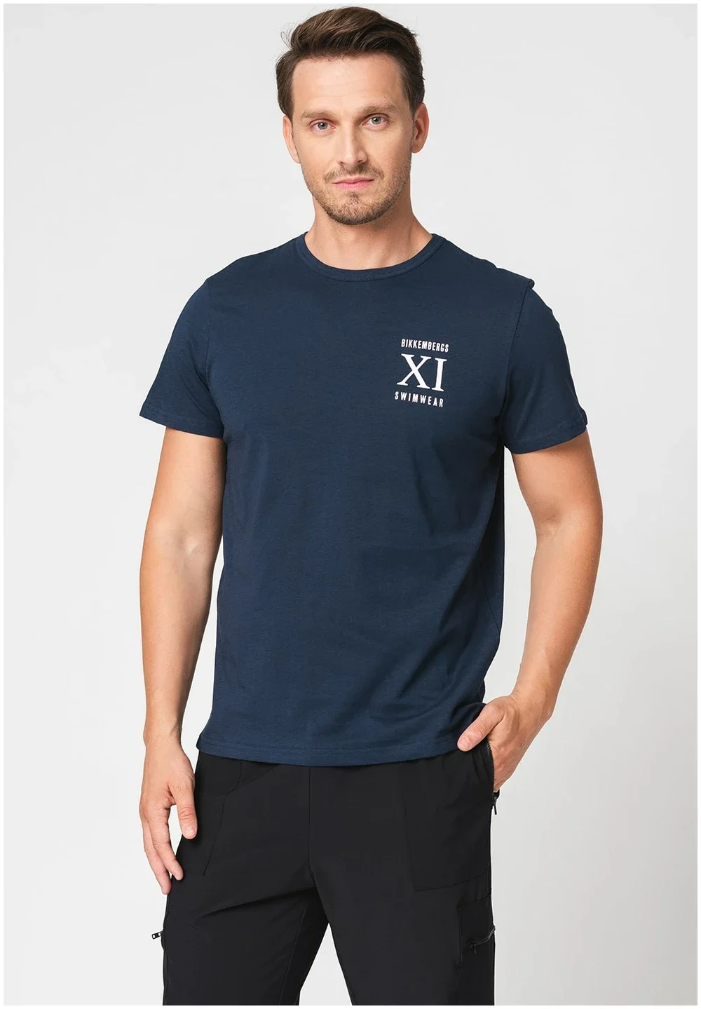 Φωτογραφία προϊόντος: Bikkembergs - Ανδρικό T-shirt Κοντομάνικο BKK1MTS05-NAVY Μπλε Ναυτικό
