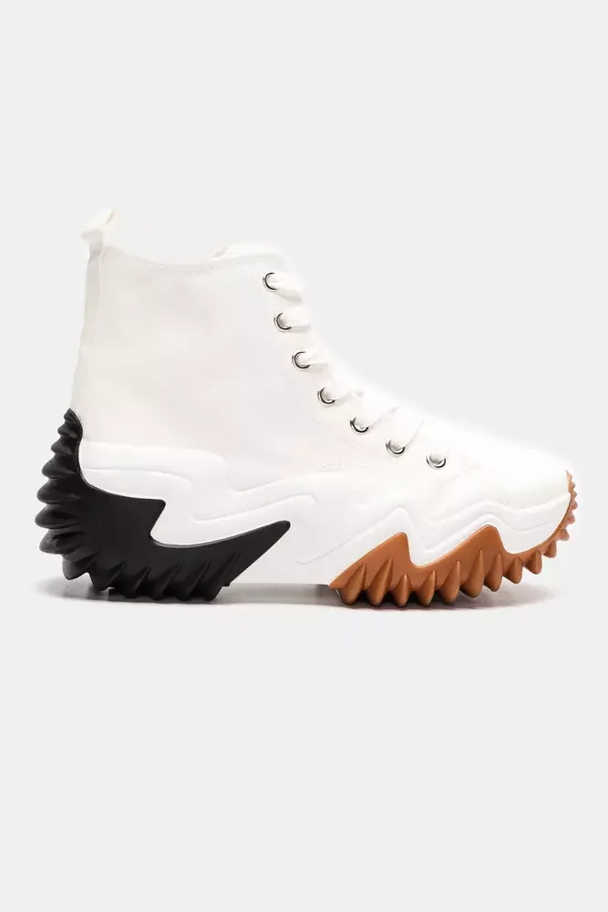 Φωτογραφία προϊόντος: Luigi - Γυναικεία Sneakers Πάνινα Τρακτερωτά 3607704 Λευκό