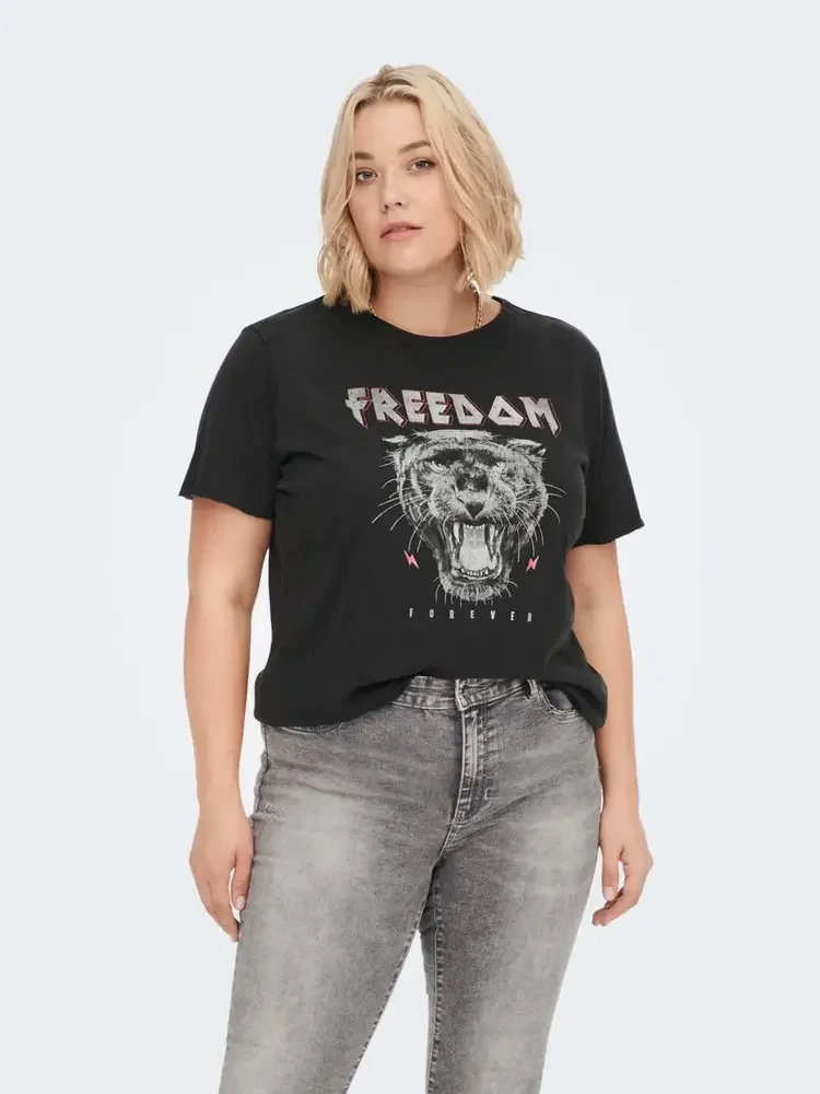 Φωτογραφία προϊόντος: Only - Γυναικείο T-shirt Miko με Στάμπα 15270245 Μαύρο