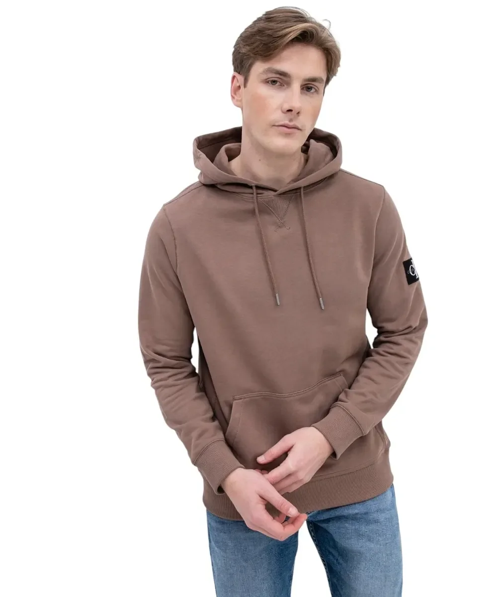 Φωτογραφία προϊόντος: Calvin Klein - Ανδρικό Φούτερ Monogram Sleeve Badge Regular Fit J30J314036-GVE Μπεζ