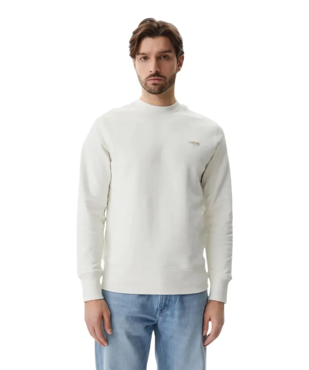 Φωτογραφία προϊόντος: Calvin Klein - Ανδρικό Φούτερ Ck Jeans Label Crew Neck J30J327530-YAS Μπεζ