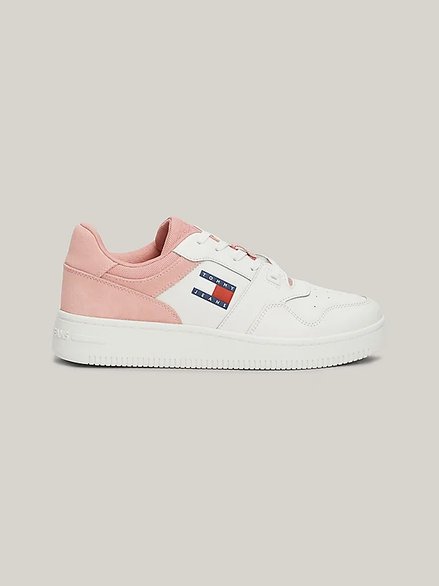 Φωτογραφία προϊόντος: Tommy Hilfiger - Γυναικεία Sneakers Retro Basket Mix EN0EN02653-TH0 Λευκά/Ροζ