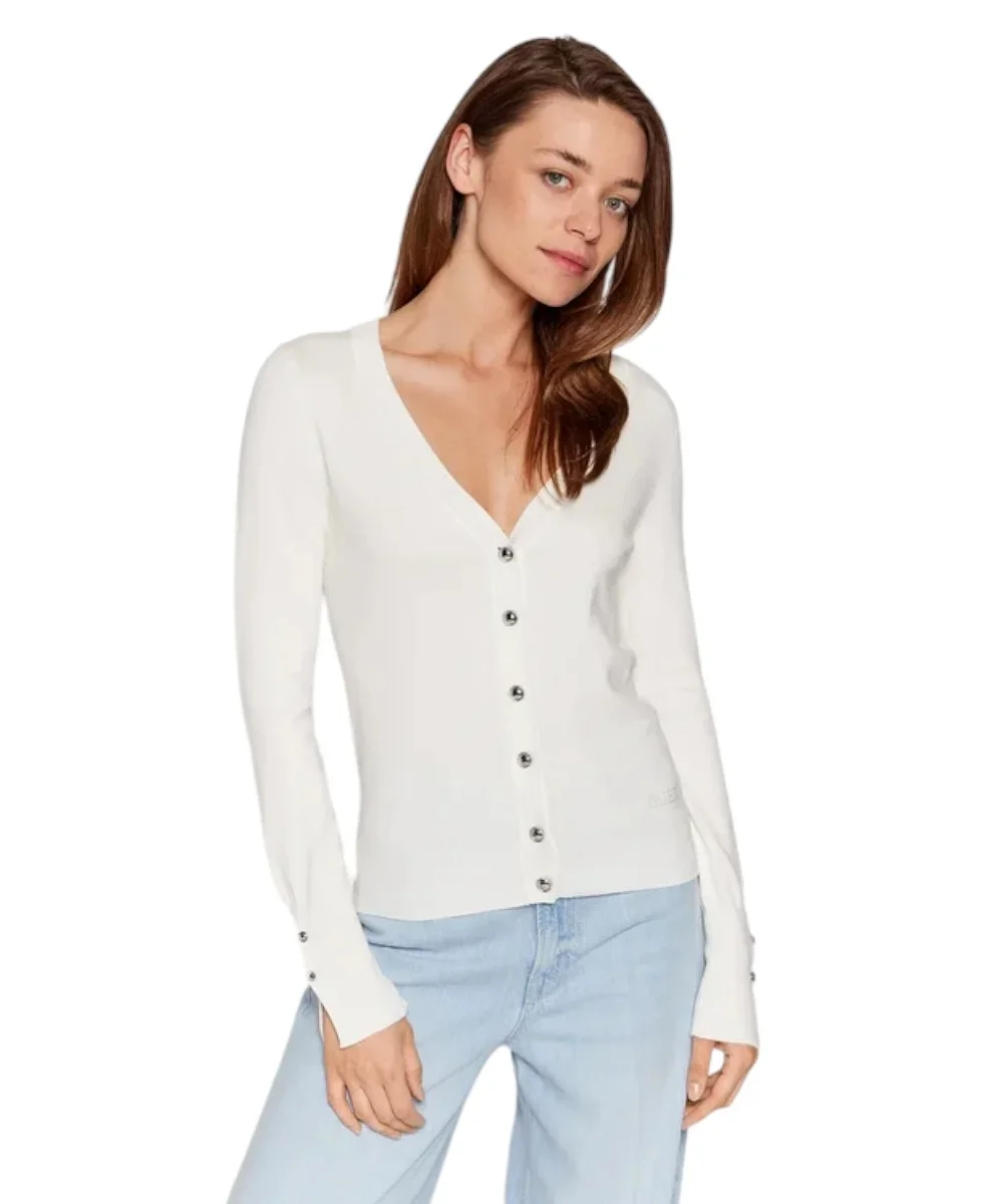Φωτογραφία προϊόντος: Guess - Γυναικεία Ζακέτα Zena Regular Fit W2YR33Z2V62-G012 Λευκό