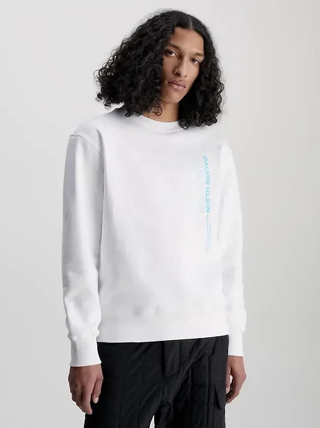 Φωτογραφία προϊόντος: Calvin Klein - Ανδρικό Φούτερ Outline J30J323420-YAF Λευκό