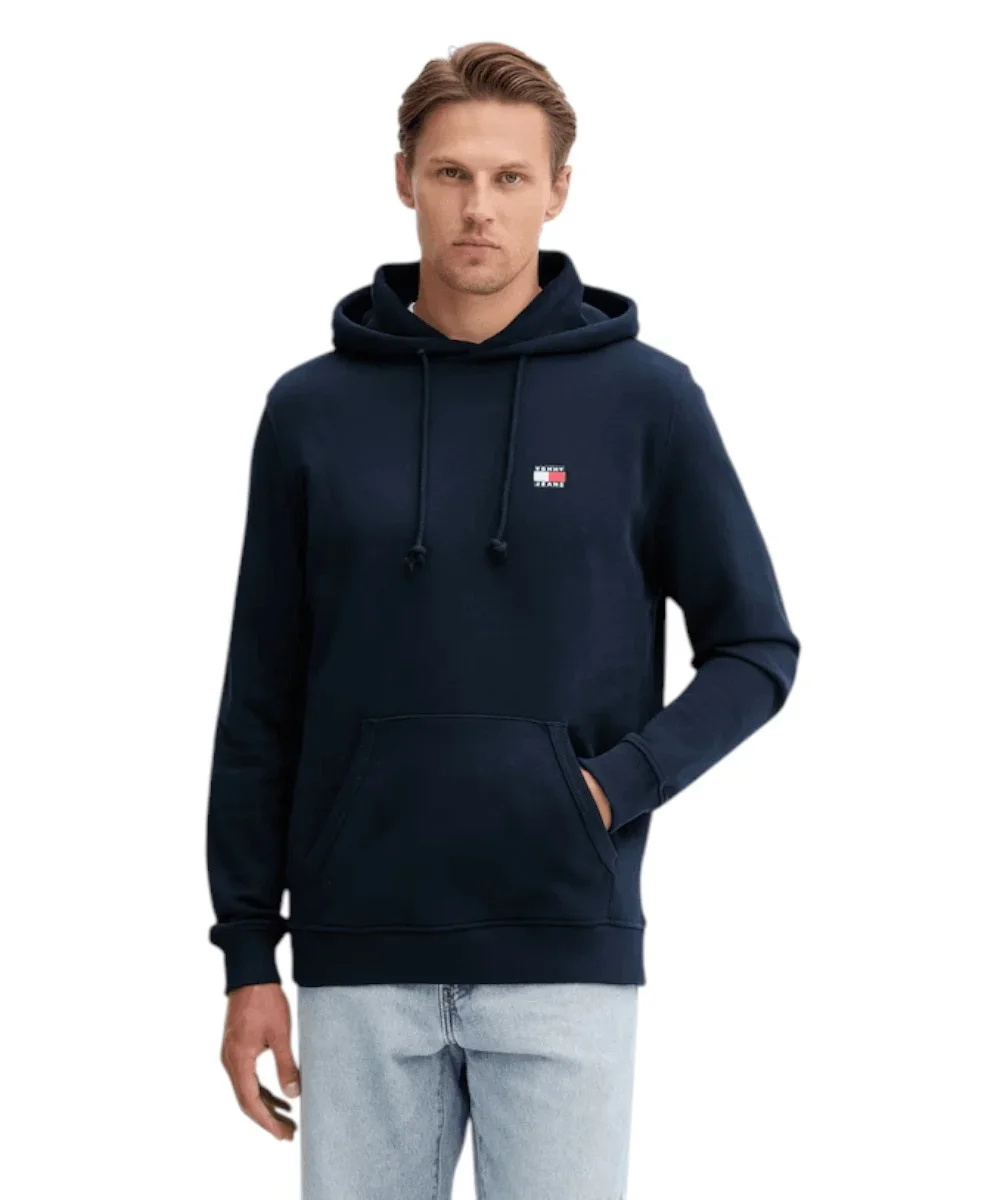 Φωτογραφία προϊόντος: Tommy Hilfiger - Ανδρικό Φούτερ με Κουκούλα και Τσέπες Badge Regular Fit DM0DM20258-C1G Μπλε Σκούρο