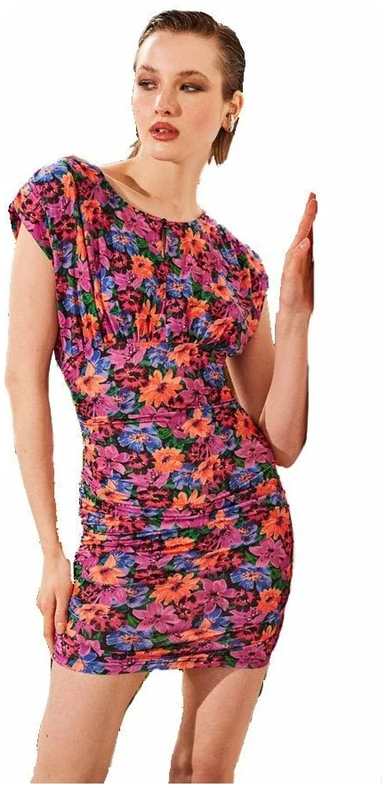 Φωτογραφία προϊόντος: Cento - Φόρεμα mini floral απαλής υφής 1102912-1004 Φλοράλ