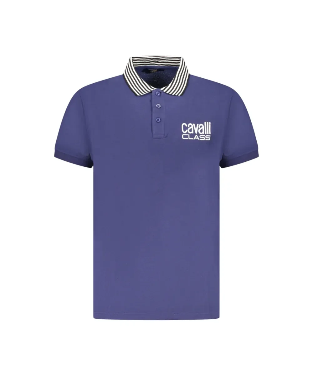 Φωτογραφία προϊόντος: Cavalli Class - Ανδρική Μπλούζα T-Shirt Polo Short Sleeve TXT64EKB002-04551 Μπλε
