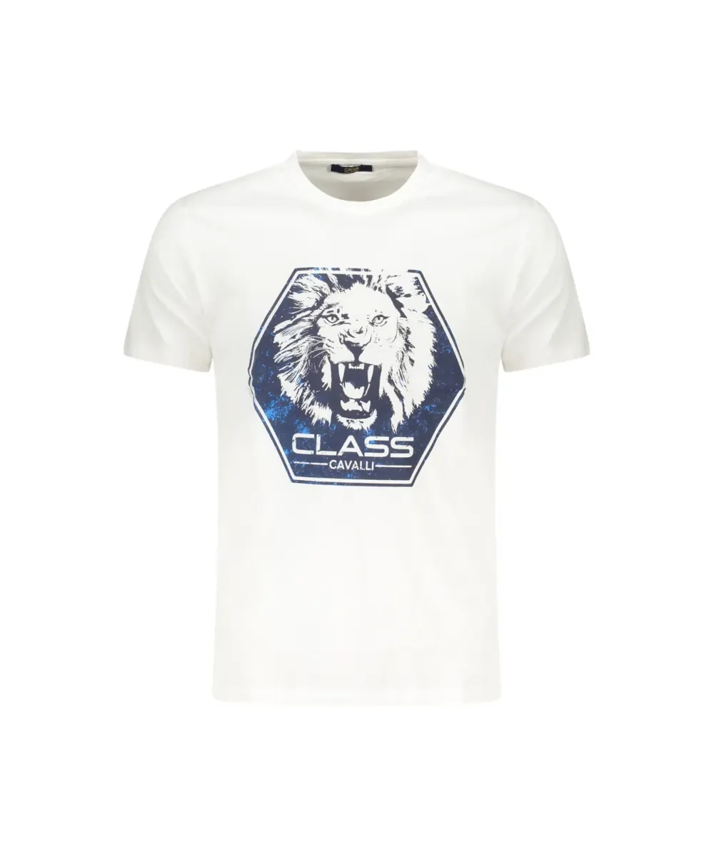 Φωτογραφία προϊόντος: Cavalli Class - Ανδρική Μπλούζα T-Shirt Κοντομάνικη Short Sleeve TXT60PJD060-00533 Λευκό