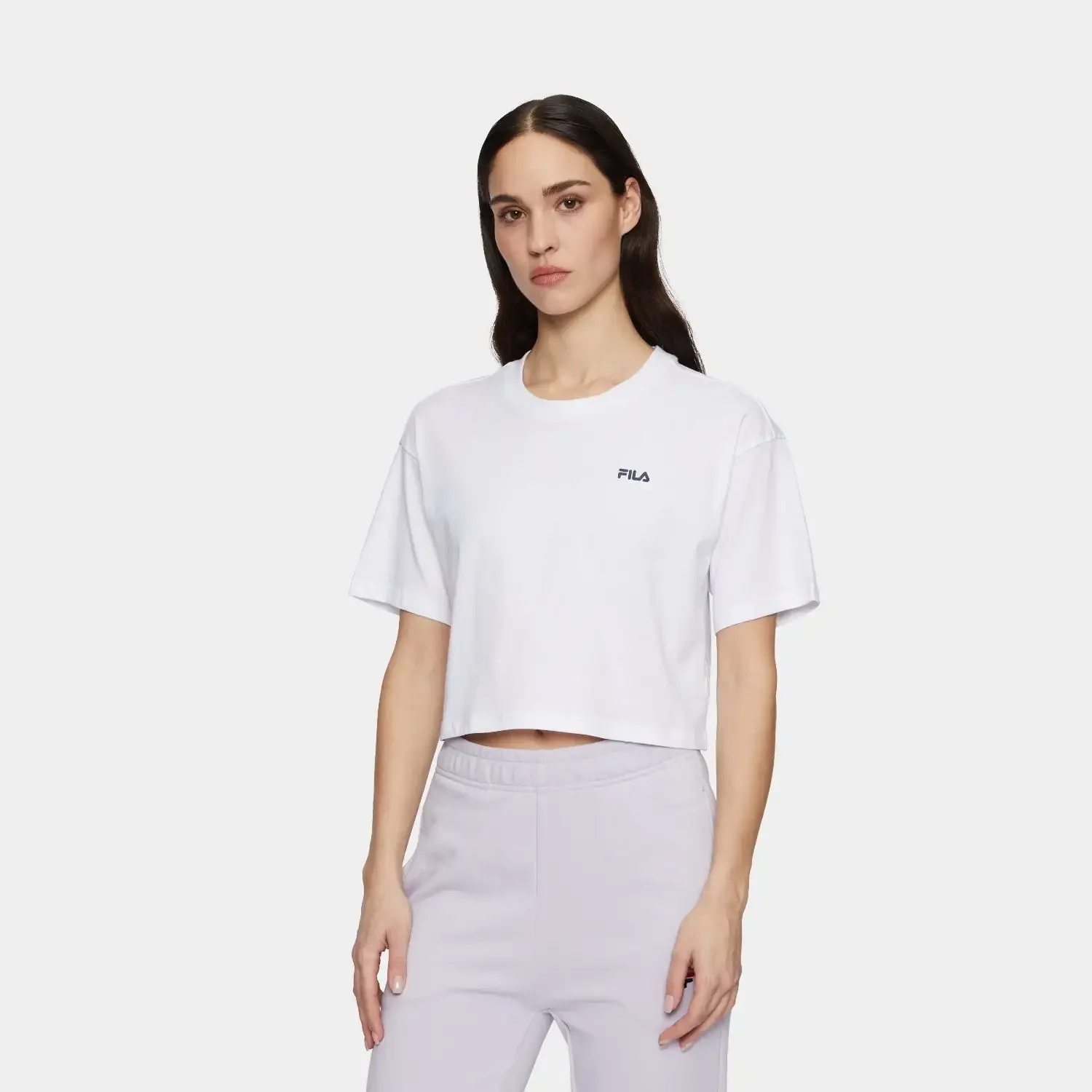Φωτογραφία προϊόντος: Fila - Γυναικείο Αθλητικό T-shirt Locri loose Cropped tee FAW1056-10001 Λευκό