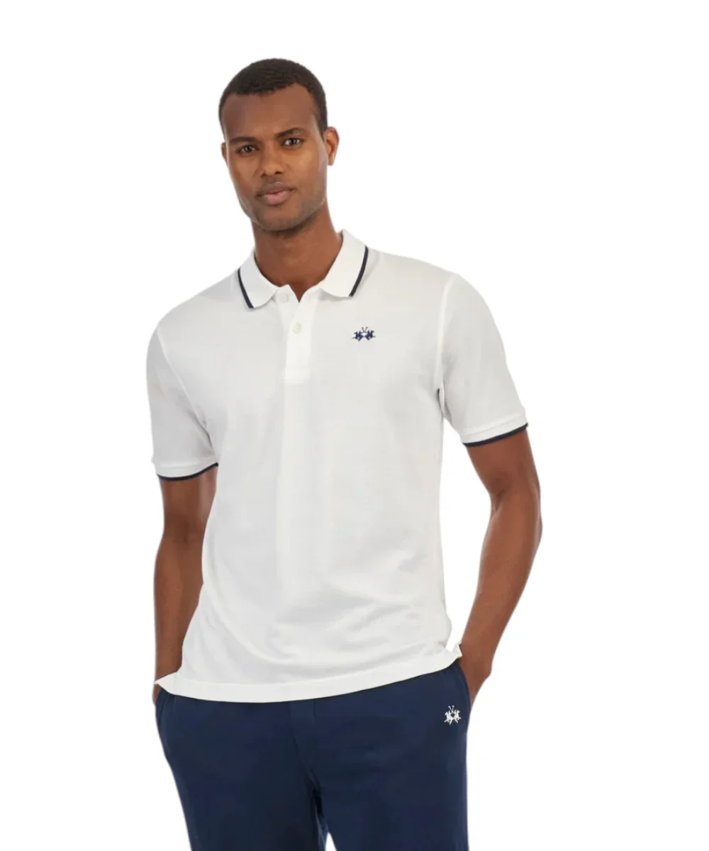 Φωτογραφία προϊόντος: La Martina - Ανδρικό T-Shirt Polo Anthony Regular Fit BPMP04-PK031-00001 Λευκό