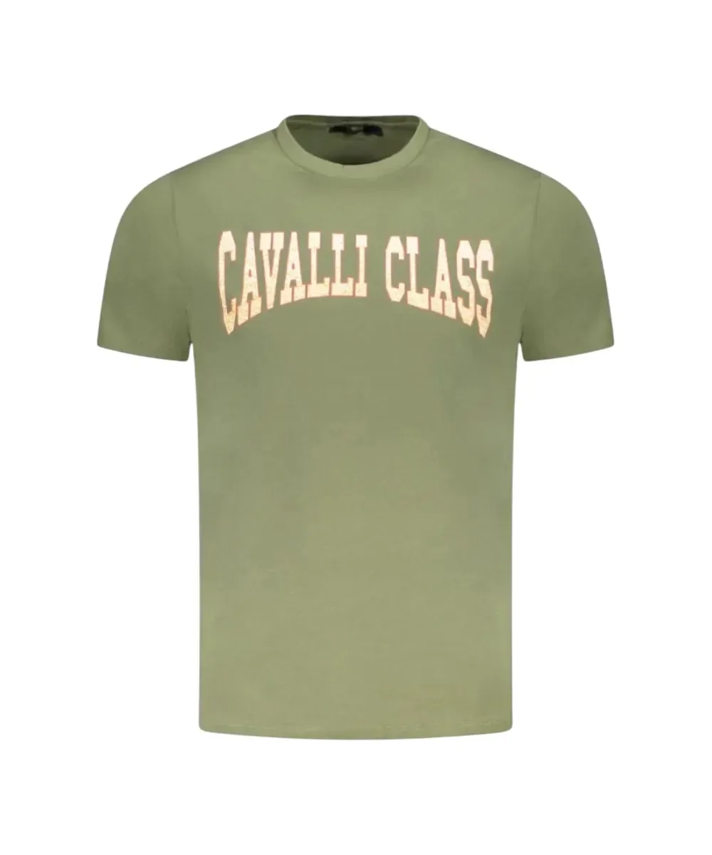 Φωτογραφία προϊόντος: Cavalli Class - Ανδρική Μπλούζα T-Shirt Κοντομάνικη Short Sleeve TXT61AJD060-04050 Λαδί