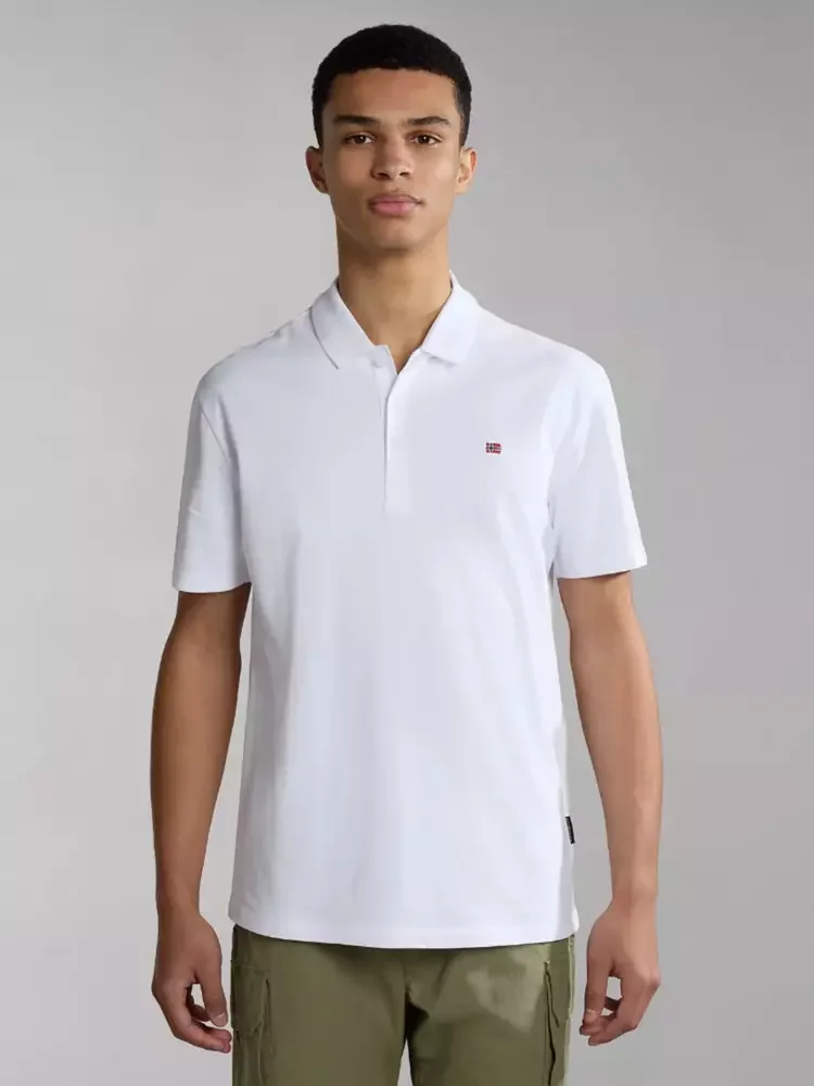 Φωτογραφία προϊόντος: Napapijri - Ανδρικό T-shirt Polo Ealis SS Regular Fit NP0A4H8B-002 Λευκό
