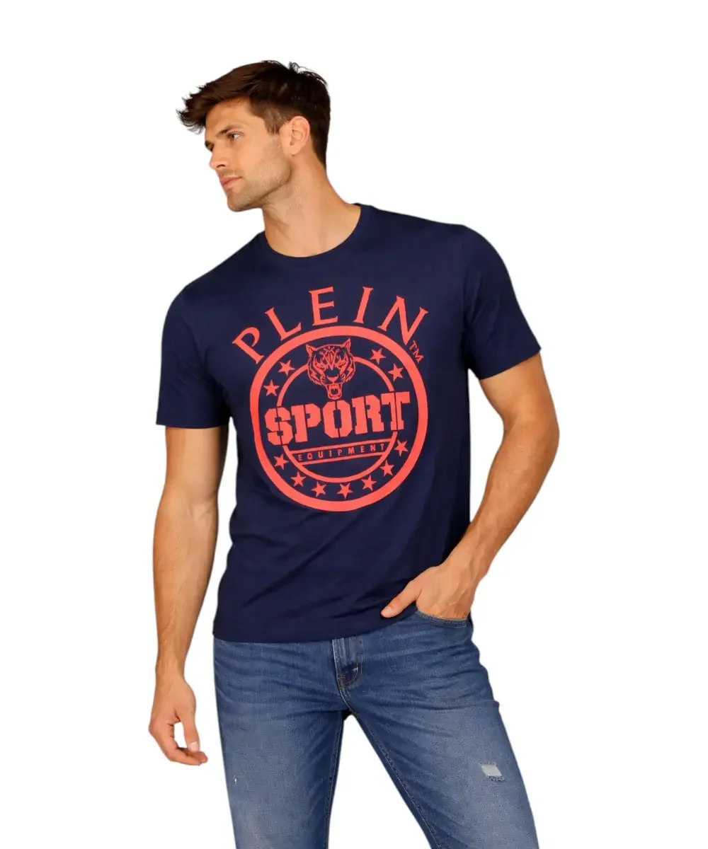 Φωτογραφία προϊόντος: Plein Sport - Ανδρικό T-Shirt Short Sleeve TIPS128-85 Μπλε Ναυτικό