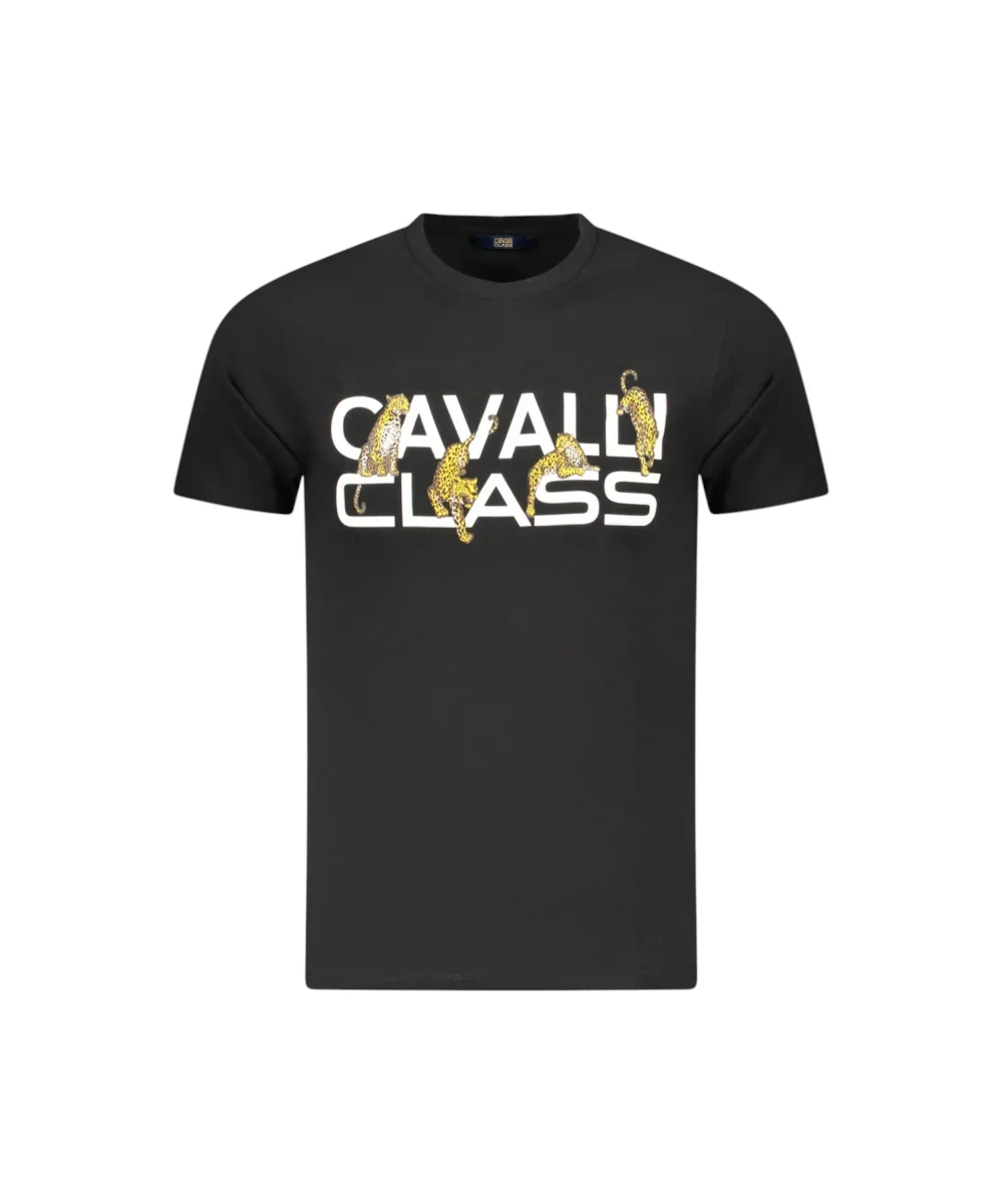 Φωτογραφία προϊόντος: Cavalli Class - Ανδρική Μπλούζα T-Shirt Κοντομάνικη Regular Fit TXT60MJD060-05051 Μαύρο