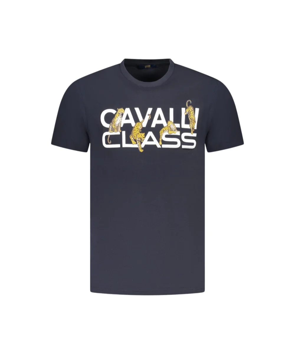 Φωτογραφία προϊόντος: Cavalli Class - Ανδρική Μπλούζα T-Shirt Κοντομάνικη Regular Fit TXT60MJD060-04502 Μπλε