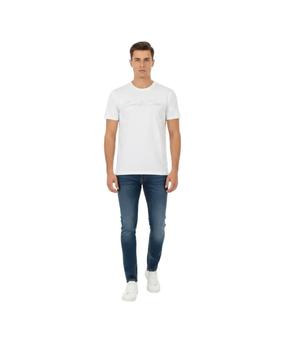 Φωτογραφία προϊόντος: Cavalli Class - Ανδρική Μπλούζα T-Shirt Κοντομάνικη Short Sleeve TXT60BJD060-00533 Λευκό