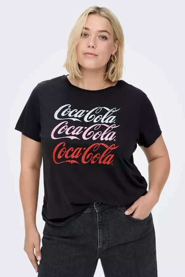 Φωτογραφία προϊόντος: Only- Γυναικείο T-shirt με Στάμπα Coca Cola 15270251 Μαύρο