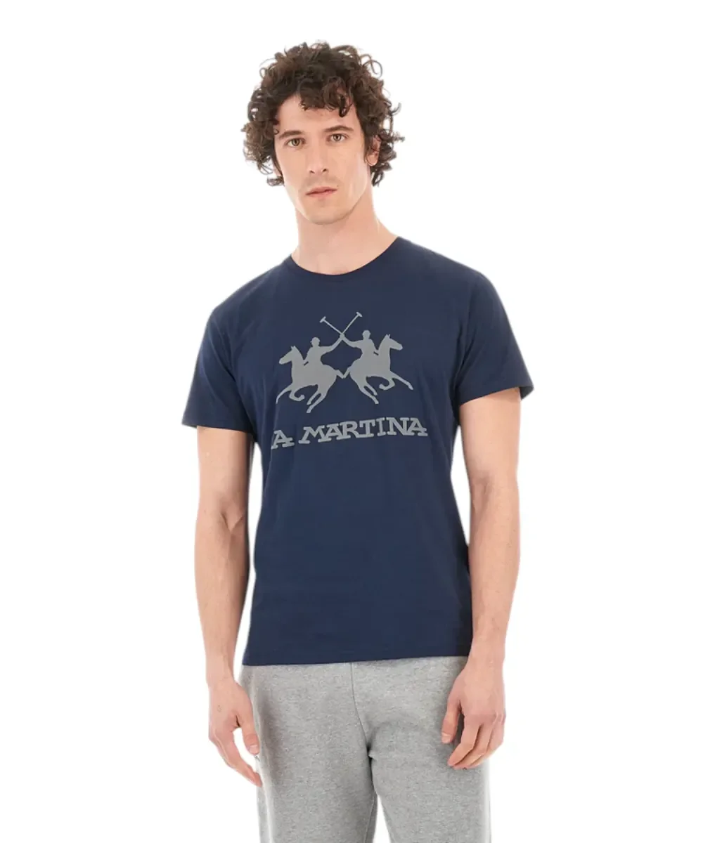 Φωτογραφία προϊόντος: La Martina - Ανδρικό T-Shirt Regular Fit CCMR05-JS206-07017 Μπλε