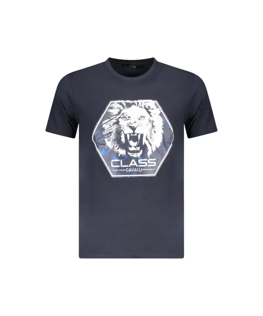 Φωτογραφία προϊόντος: Cavalli Class - Ανδρική Μπλούζα T-Shirt Κοντομάνικη Short Sleeve TXT60PJD060-04502 Μπλε