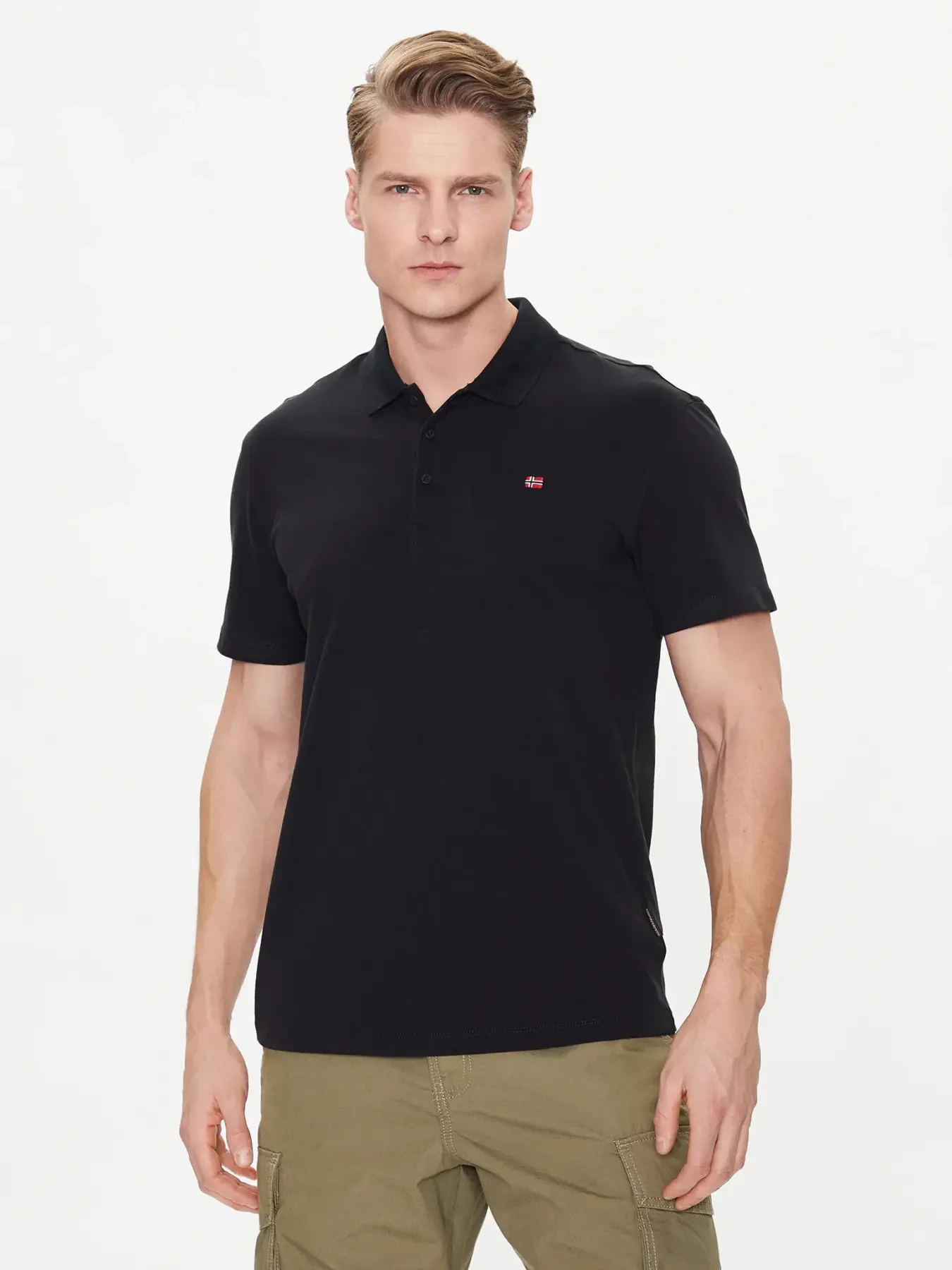 Φωτογραφία προϊόντος: Napapijri - Ανδρικό T-shirt Polo Ealis SS Regular Fit NP0A4H8B-041 Μαύρο