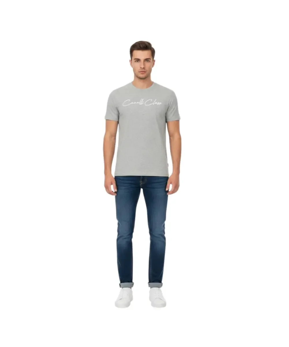 Φωτογραφία προϊόντος: Cavalli Class - Ανδρική Μπλούζα T-Shirt Κοντομάνικη Short Sleeve TXT60BJD060-05014 Γκρι