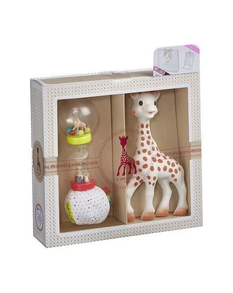 Φωτογραφία προϊόντος: Sophie la girafe Σετ δώρου Sophiesticated με την Σόφι και κουδουνίστρα μαλακή μαράκα