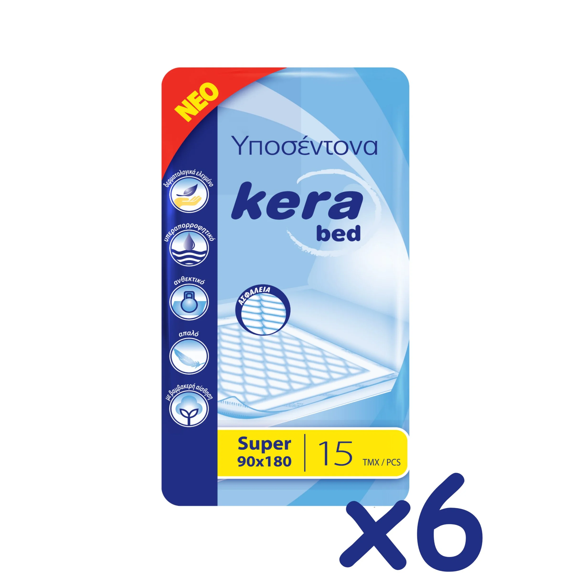 Φωτογραφία προϊόντος: Kera BED Υποσέντονα Large 90x180 15τμχ (6x15) MONTHLY PACK (5207157000807)