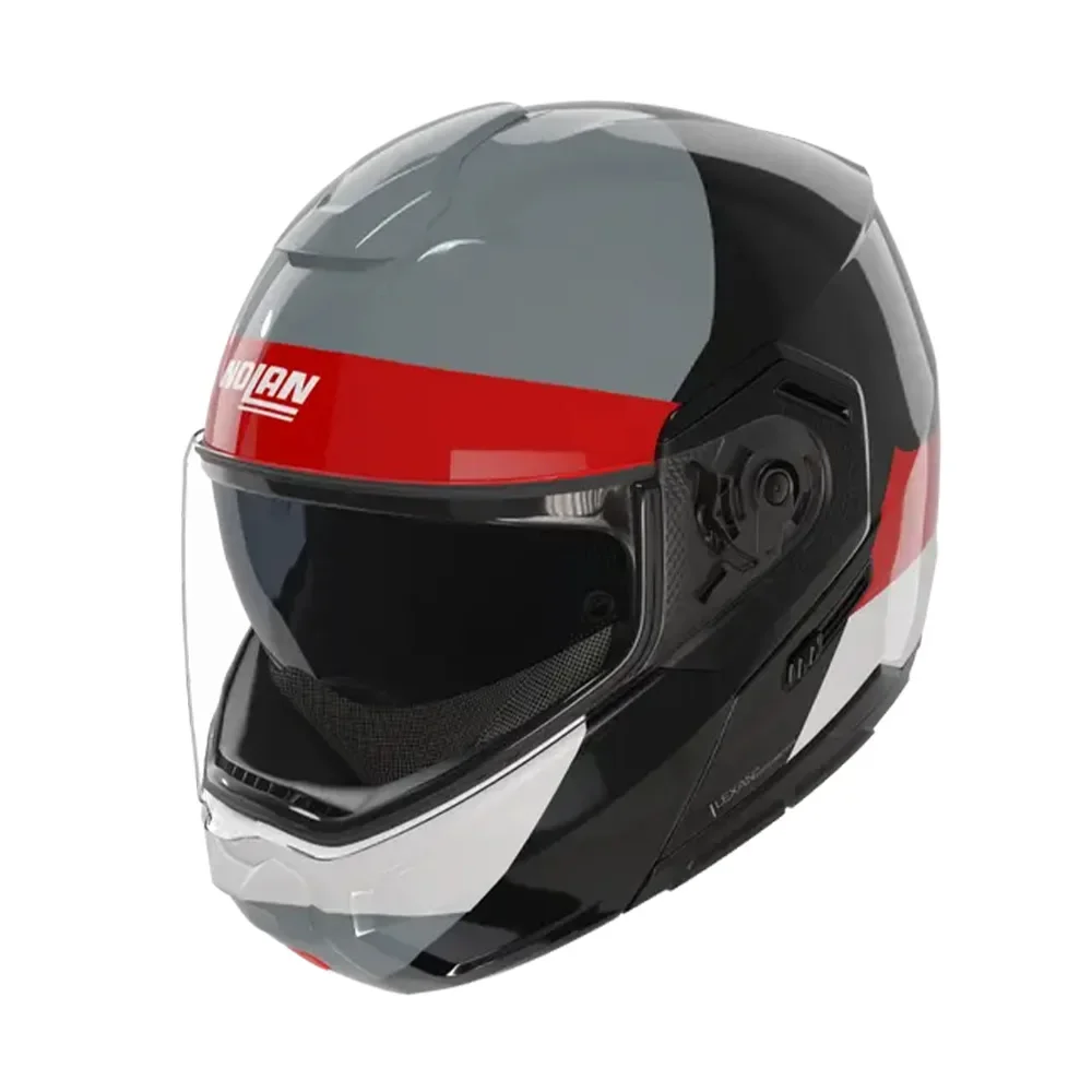 Φωτογραφία προϊόντος: ΚΡΑΝΟΣ FLIP-UP N90-3 BLOCCO 353 BLACK/RED/ANTHRACITE/WHITE ECE 22.06 | NOLAN