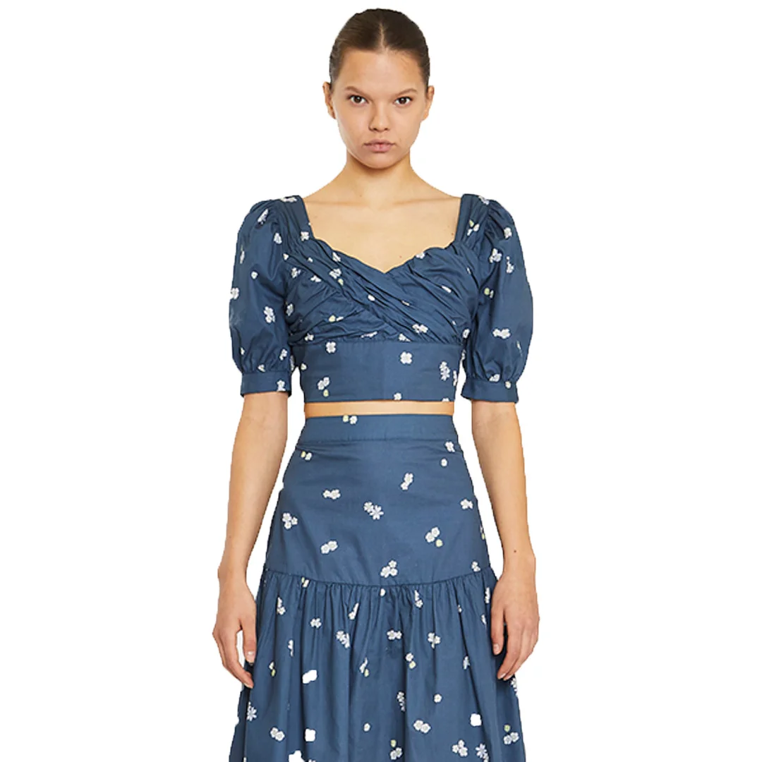 Φωτογραφία προϊόντος: Glamorous Navy Scattered Flower Top AN4442 Navy