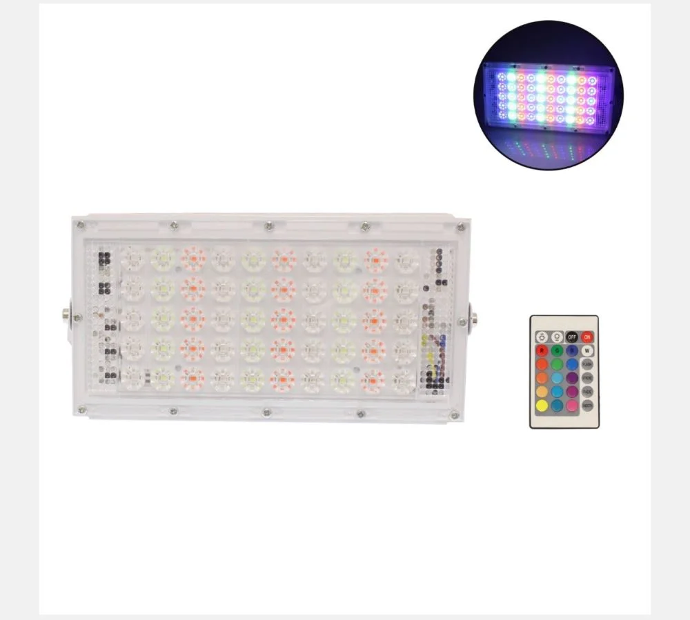 Φωτογραφία προϊόντος: OEM LED Αδιάβροχος προβολέας RGB super slim RGB 50W 4500LM