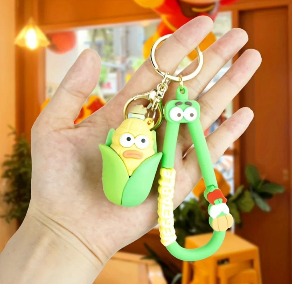 Φωτογραφία προϊόντος: OEM Μπρελόκ Σιλικόνης "Happy Corn" με Λουράκι
